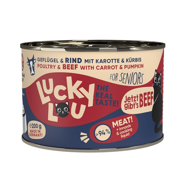Lucky Lou Lifestage Senior Drób i wołowina puszka 200g