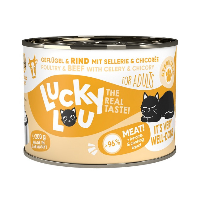 Lucky Lou Lifestage Sterilized Drób i wołowina puszka 200g