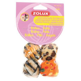 Zolux Piłki kolorowe dla kota - zestaw 4szt. [480418]