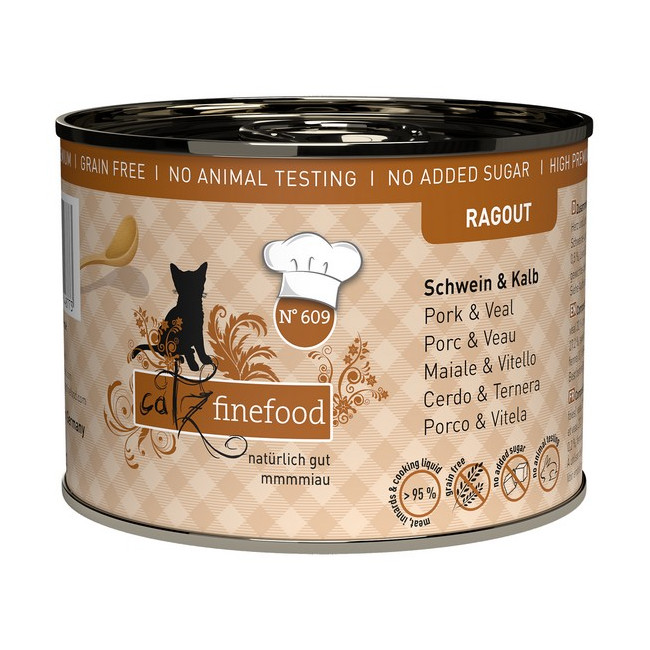 Catz Finefood Ragout N.609 Wieprzowina i Cielęcina puszka 190g
