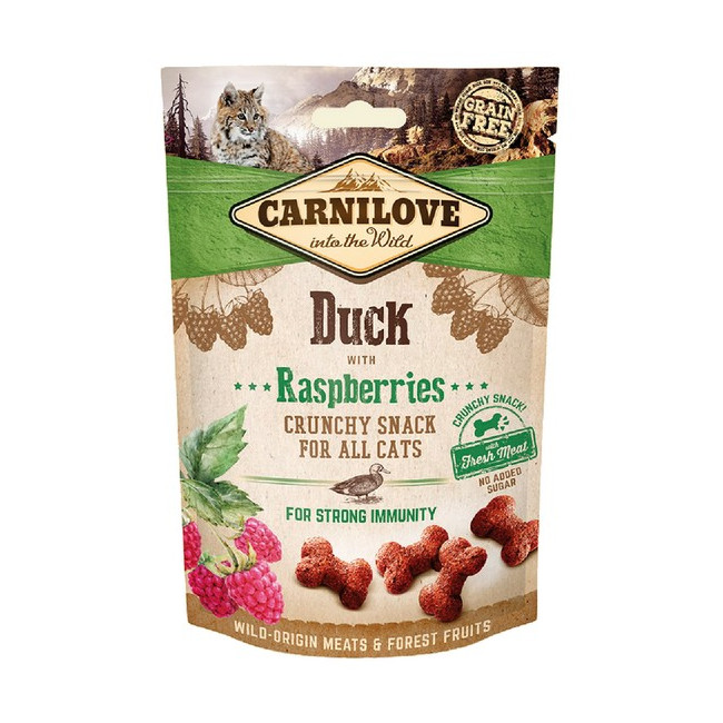 Carnilove Cat Snack Fresh Crunchy Duck+Raspberries 50g