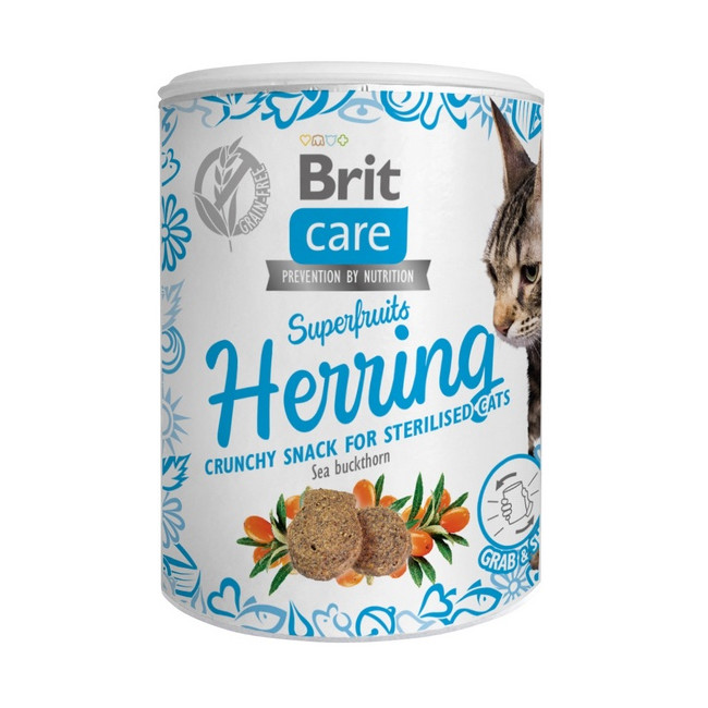 Brit Care Cat Snack Superfruits Herring 100g