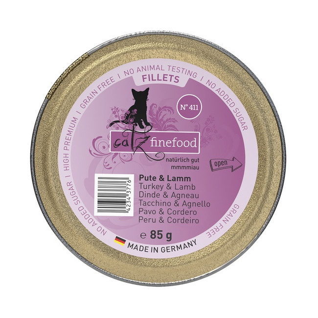 Catz Finefood Filety N.411 Indyk/Jagnięcina tacka 85g
