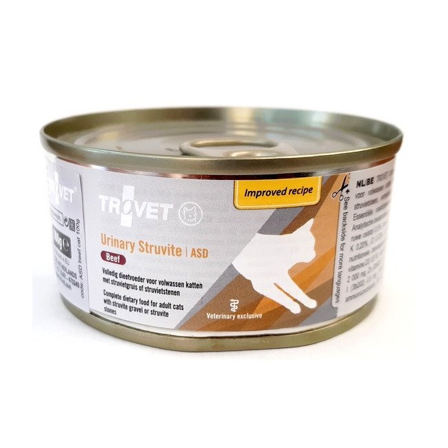Trovet ASD Urinary Struvite dla kota wołowina puszka 100g