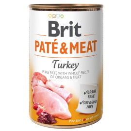 Brit Pate & Meat Dog Turkey puszka 400g