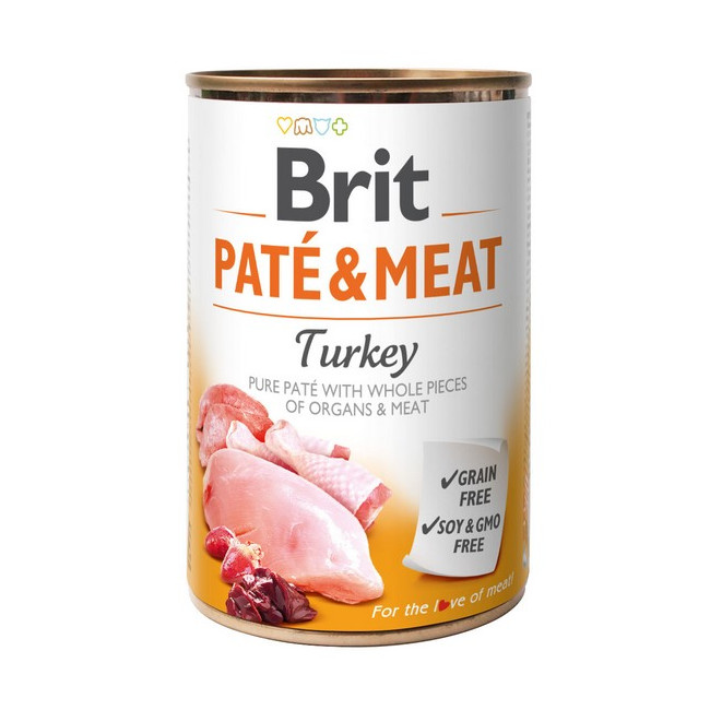 Brit Pate & Meat Dog Turkey puszka 400g