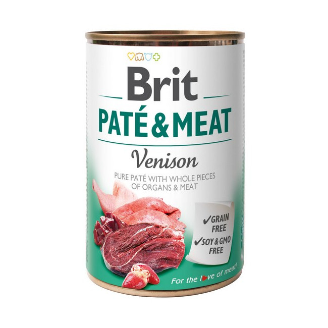 Brit Pate & Meat Dog Venison puszka 400g