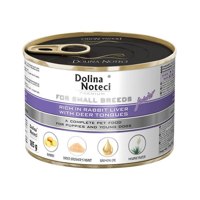 Dolina Noteci Premium Pies Mały Junior wątróbka królika i ozory jeleni 185g