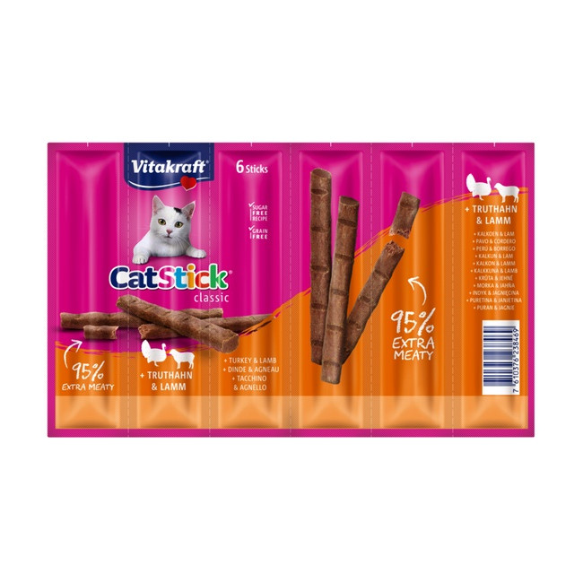 Vitakraft Cat Stick Classic indyk + jagnięcina 6szt [23846]