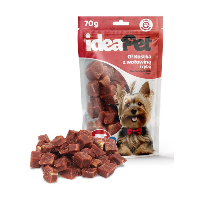 IdeaPet O! Kostka z wołowiną i rybą 70g