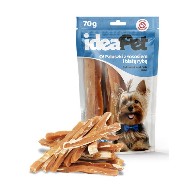 IdeaPet O! Paluszki z łososiem i białą rybą 70g