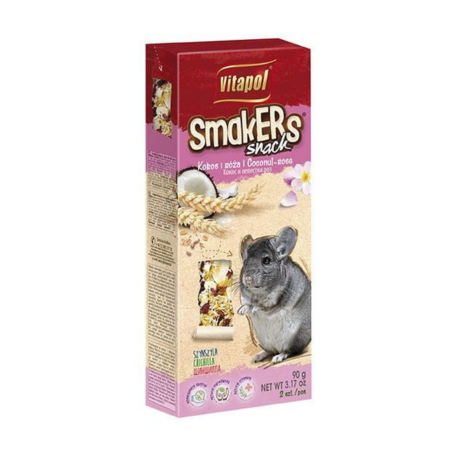 Vitapol Smakers dla szynszyli - kokosowo-różany 2szt [1605]