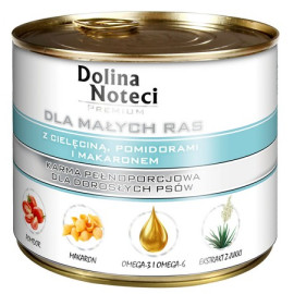Dolina Noteci Premium Pies Mały Cielę, pomidor i makaron puszka 185g