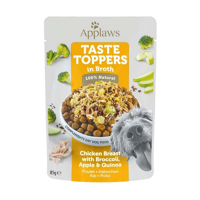 Applaws Taste Toppers Saszetka dla psa - kurczak, brokuł, jabłko i ryż w sosie 85g