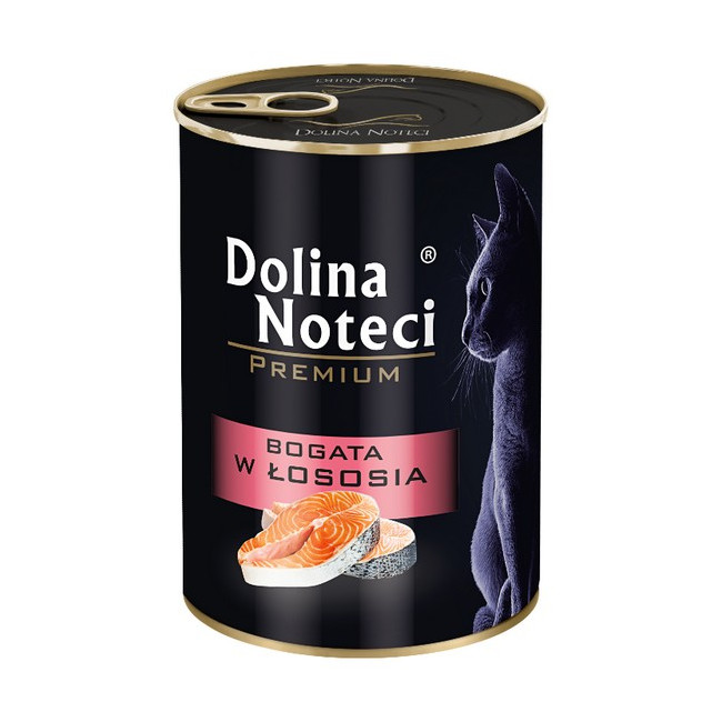 Dolina Noteci Premium Kot Bogata w łososia puszka 400g
