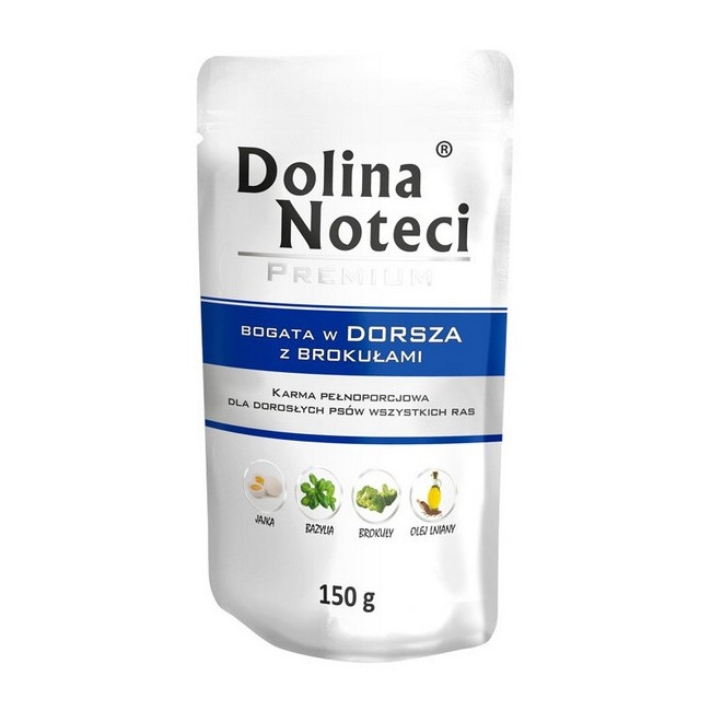 Dolina Noteci Premium Pies Dorsz z brokułami saszetka 150g
