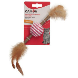 Camon Cat Toy Matatabi z kulą i piórkami