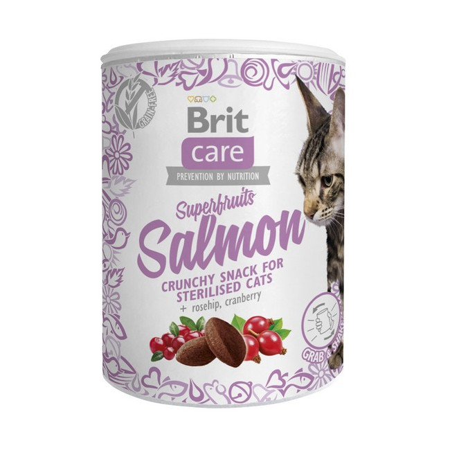 Brit Care Cat Snack Superfruits Salmon 100g