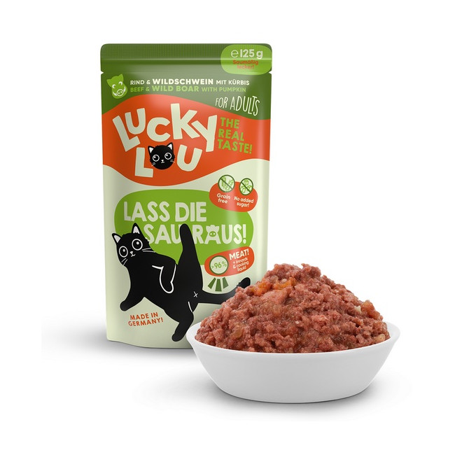 Lucky Lou Lifestage Adult Wołowina i dzik saszetka 125g