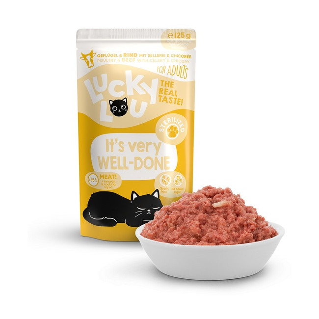 Lucky Lou Lifestage Sterilized Drób i wołowina saszetka 125g