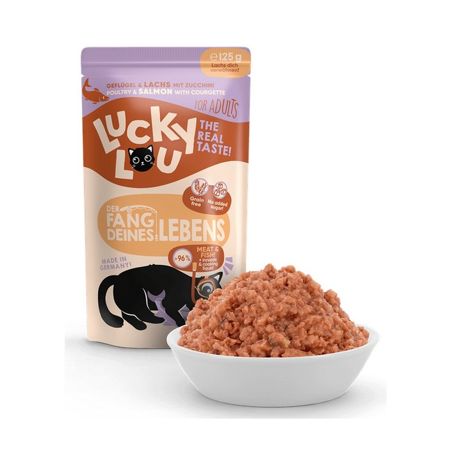 Lucky Lou Lifestage Adult Drób i łosoś saszetka 125g