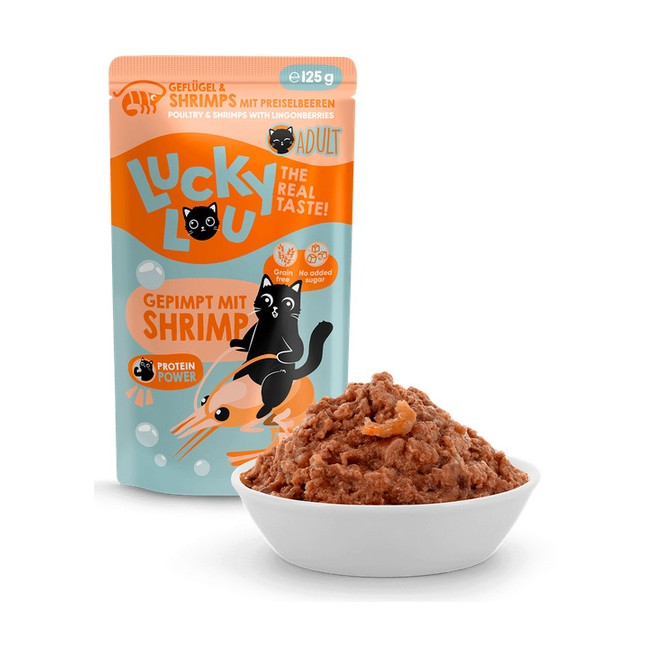 Lucky Lou Lifestage Adult Drób i krewetki saszetka 125g