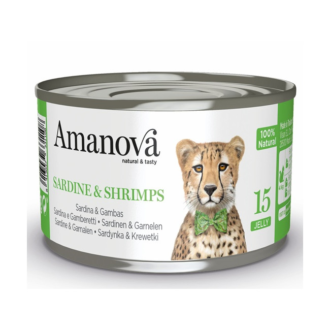 Amanova Cat Sardine & Shrimps - sardynki i krewetki w galaretce puszka 70g [15]