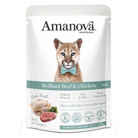 Amanova Cat Brilliant Beef & Chicken - wołowina i kurczak saszetka 85g [P14]