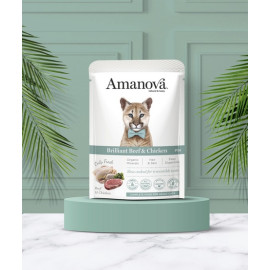 Amanova Cat Brilliant Beef & Chicken - wołowina i kurczak saszetka 85g [P14]