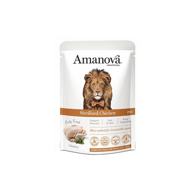 Amanova Cat Sterilised Chicken - kurczak saszetka 85g [P10]
