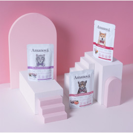 Amanova Cat Sterilised Fish & Turkey - biała ryba i indyk saszetka 85g [P12]
