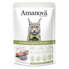 Amanova Cat Sterilised Lamb & Sardines - jagnięcina i sardynki saszetka 85g [P13]