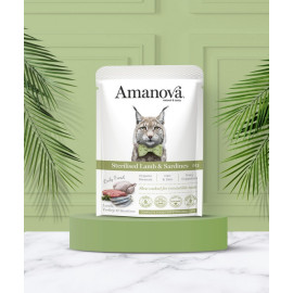 Amanova Cat Sterilised Lamb & Sardines - jagnięcina i sardynki saszetka 85g [P13]
