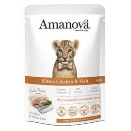 Amanova Cat Kitten Chicken & Fish - kurczak i biała ryba saszetka 85g [P09]