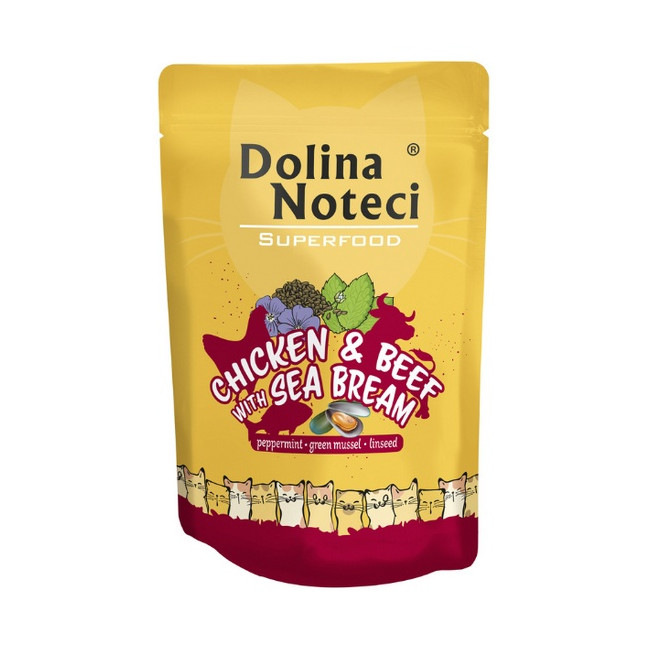 Dolina Noteci Superfood Kot Kurczak, wołowina i dorada saszetka 85g