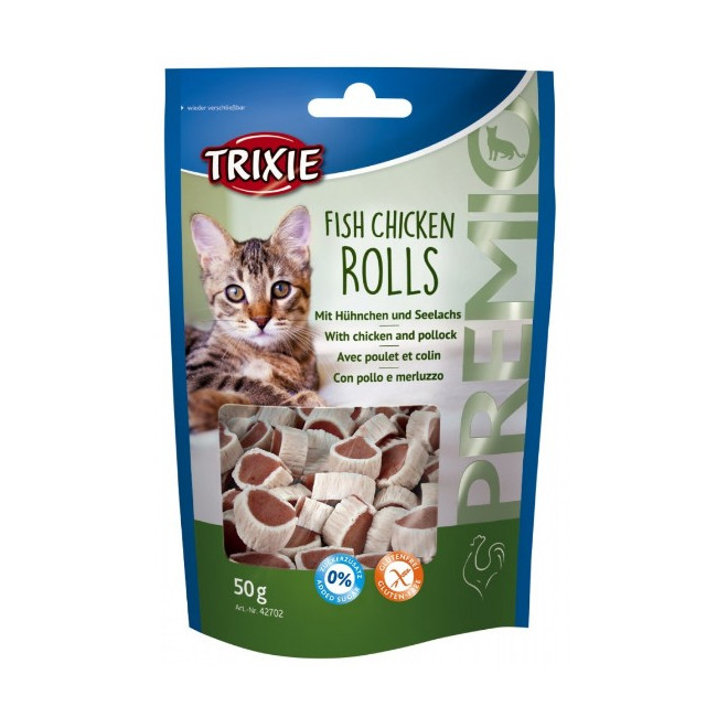 Trixie Premio Fish Chicken Rolls - krążki z kurczakiem i łososiem [42702]