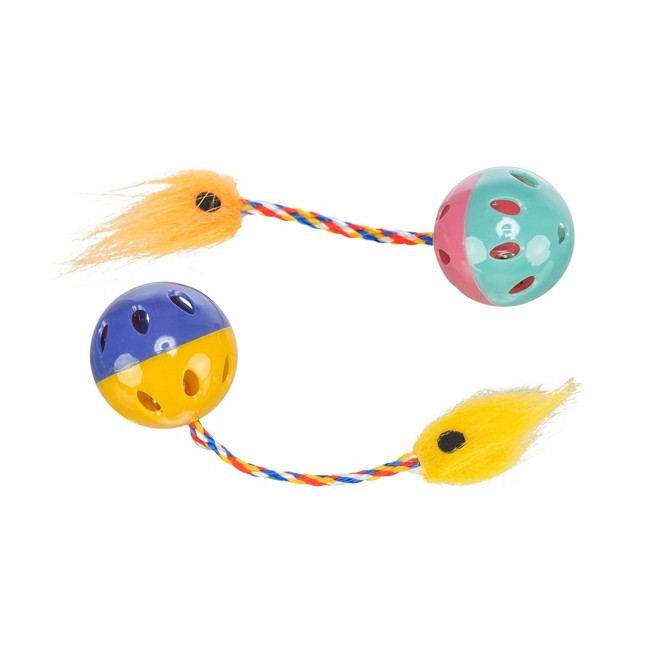 Trixie Piłka grzechocząca z piórkiem 2szt. [TX-4165]