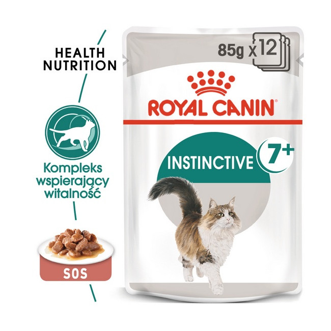 Royal Canin Instinctive +7 w sosie karma mokra dla kotów starszych, wybrednych saszetka 85g