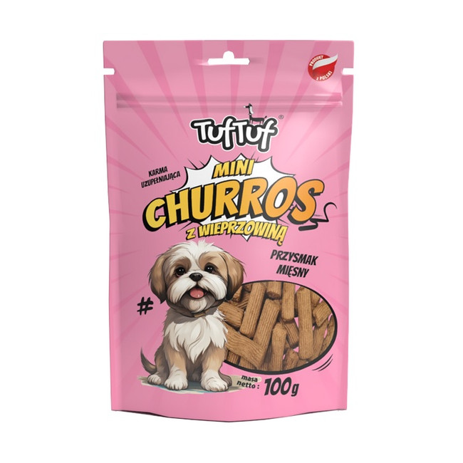 TUF TUF Mini Churros z wieprzowiną dla psa 100g