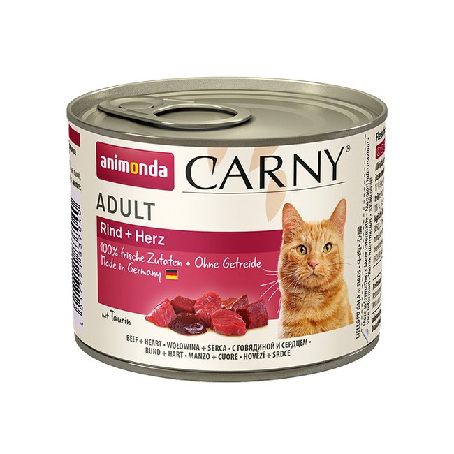 Animonda Carny Adult Wołowina + Serca puszka 200g