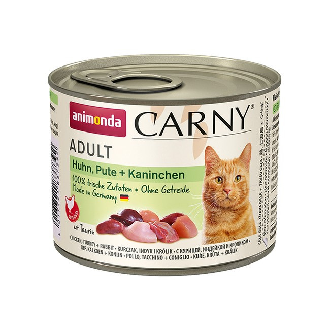 Animonda Carny Adult Kurczak, Indyk + Królik puszka 200g