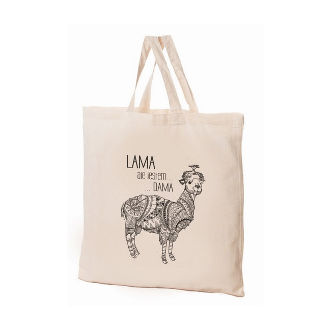 Torba bawełniana 38x42x10cm Zwierzaki - lama