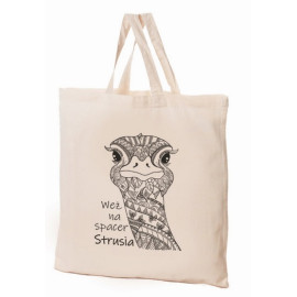 Torba bawełniana 38x42x10cm Zwierzaki - struś