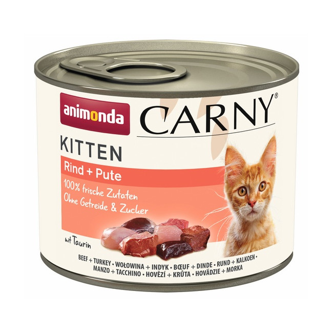 Animonda Carny Kitten Wołowina + Indyk puszka 200g