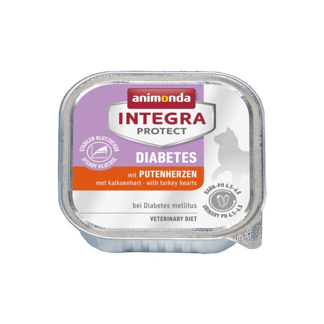 Animonda Integra Protect Diabetes dla kota - z sercami indyka tacka 100g