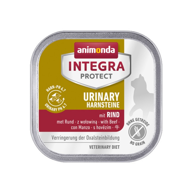 Animonda Integra Protect Urinary Harnsteine Oxalate dla kota - z wołowiną tacka 100g