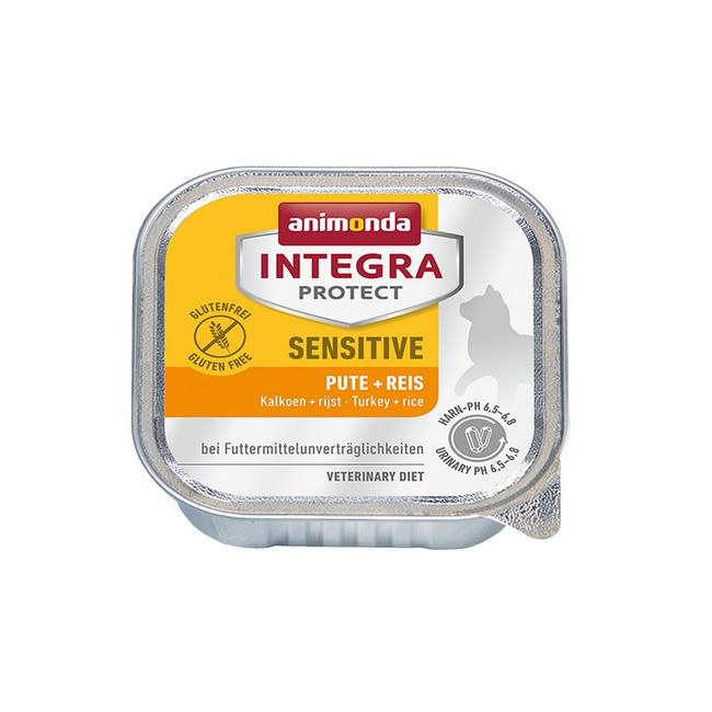 Animonda Integra Protect Sensitive dla kota - z indykiem i ryżem tacka 100g