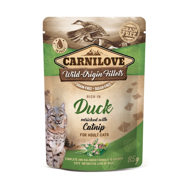 Carnilove Cat Duck & Catnip - kaczka i kocimiętka saszetka 85g