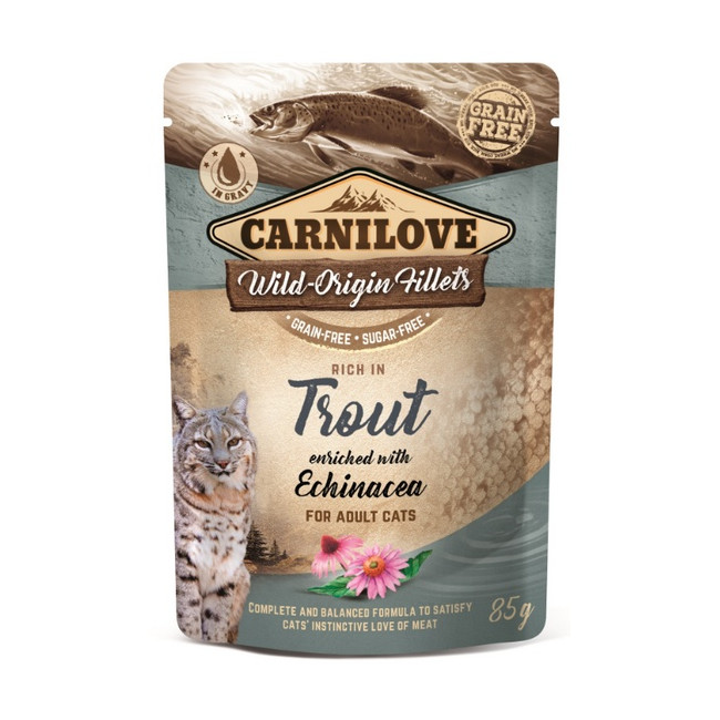 Carnilove Cat Trout & Echinacea - pstrąg i Echinacea saszetka 85g