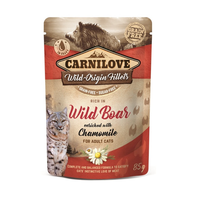 Carnilove Cat Wild Boar & Chamomile - dzik i rumianek saszetka 85g